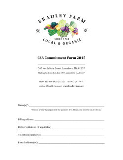 CSA Form (Print & Mail)