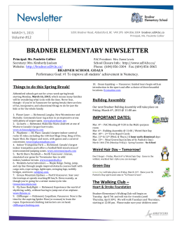 March 5, 2015 Newsletter - Bradner Elementary