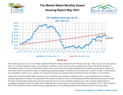 The Market Watch Monthly Desert Housing Report