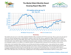 The Market Watch Monthly Desert Housing Report