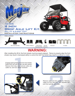 WARNING: 4 inch Drop Axle Lift Kit