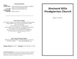 bulletin - Brainerd Hills Presbyterian Church