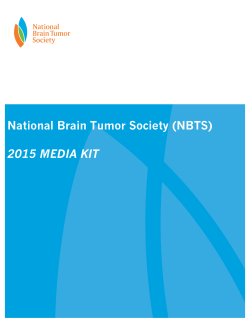NBTS Media Kit 2015 - National Brain Tumor Society