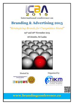 âStrategizing Brands for Competitive Standâ