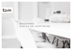 BRANDMARKE WHO WE ARE. WHAT WE DO.