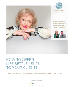 How to offer life settlements to your clients