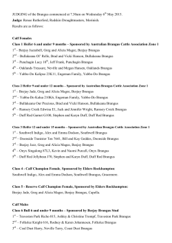 JUDGING of the Brangus commenced at 7.30am on Wednesday 6