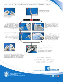 electric attachments basic handpiece maintenance