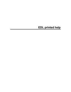 EDL printed help