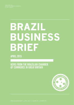 NEWS FROM THE BRAZILIAN CHAMBER OF COMMERCE IN