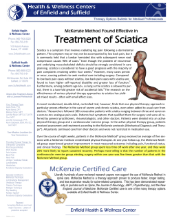 Physical Therapy Newsletter Sample Sciatica