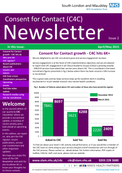 Consent for Contact (C4C) e-newsletter