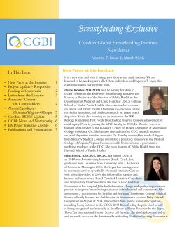 Breastfeeding Exclusive - UNC Gillings School of Global Public Health