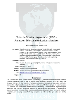 Annex on Telecommunications Services