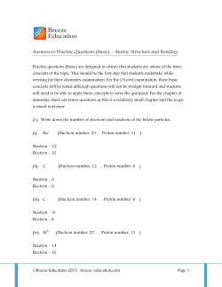 Answers to Practise Questions (Basic) â Atomic