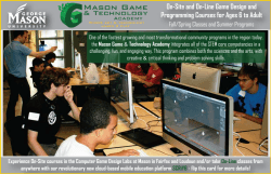 On-Site and On-Line Game Design and Programming Courses for