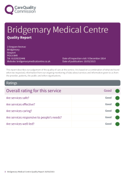 Bridgemary Medical Centre Scheduled Report