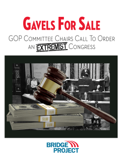 Gavels for Sale: GOP Committee Chairs Chairs Call
