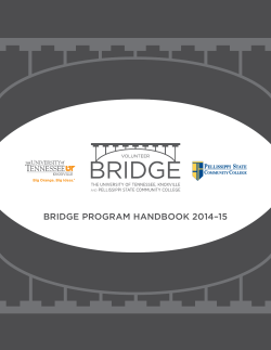 Handbook - Volunteer Bridge Program