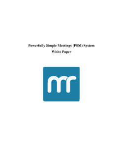 Powerfully Simple Meetings (PSM) System White