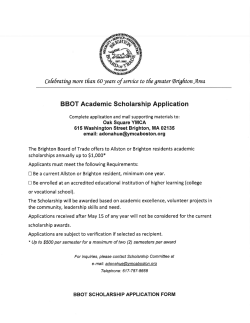 BBOT Academic Scholarship Application