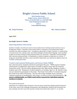 April 2015 - Bright`s Grove Public School
