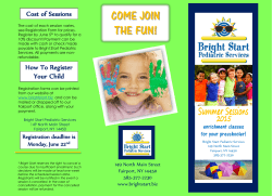 COME JOIN THE FUN! - Bright Start Pediatric Services