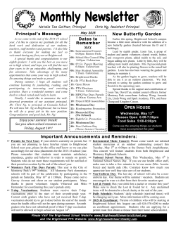 10-Newsletter - May 2015 - Brightwood PTA`s