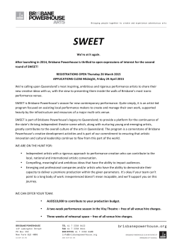 For more information on the SWEET 2015 application process and