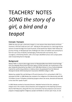 TEACHERS` NOTES SONG the story of a girl, a bird and a teapot