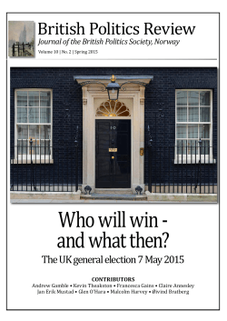 Who will win - and what then? - British Politics Society Norway