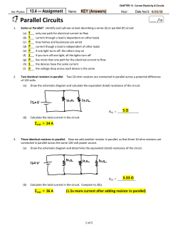 Parallel Circuits - Mr. Britton / FHS Physics