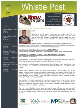 2015 Issue Three - Brisbane Rugby League Referees Association