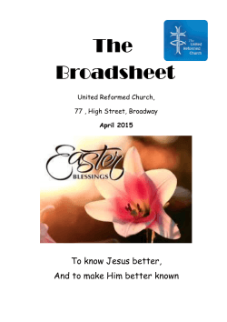 Broadsheet April 2015 - broadway united reformed church