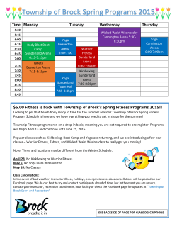 Spring Fitness Schedule