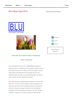 BLU News! April 2015 - Brockwell Lido Users