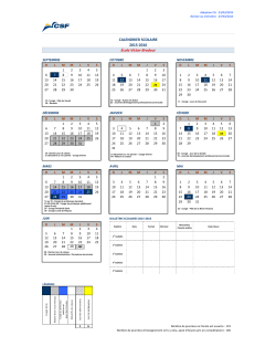 Calendrier 2015-2016 - Ã©cole Victor
