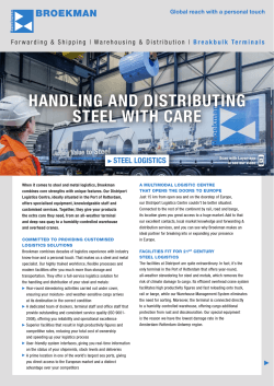 Handling and distributing steel witH care