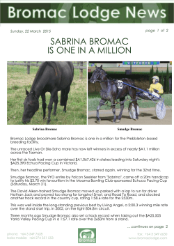 broodmare Sabrina Bromac is one in a million
