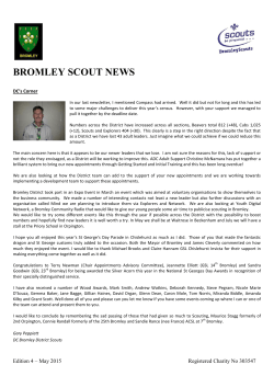 Bromley Scout News â May 2015