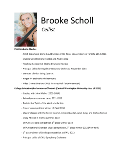 Musical CV - Brooke Scholl