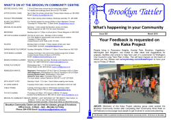 What`s happening in your Community