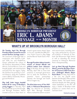 message of the month - Brooklyn Borough President Marty Markowitz