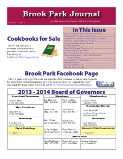April 2015 Brook Park newsletter