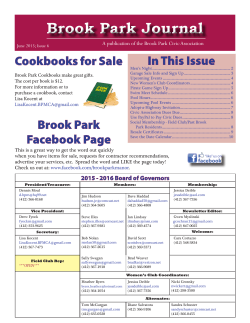June 2015 Brook Park newsletter