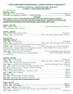 a PDF version of the Laurel Festival 2015 flyer