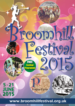 June 2015 - The Broomhill Festival