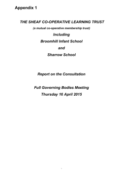 Co-operative Trust report on consultation