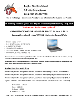 Brother Rice High School 1:1 with Chromebooks 2015