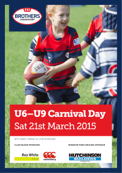 U6âU9 Carnival Day Sat 21st March 2015